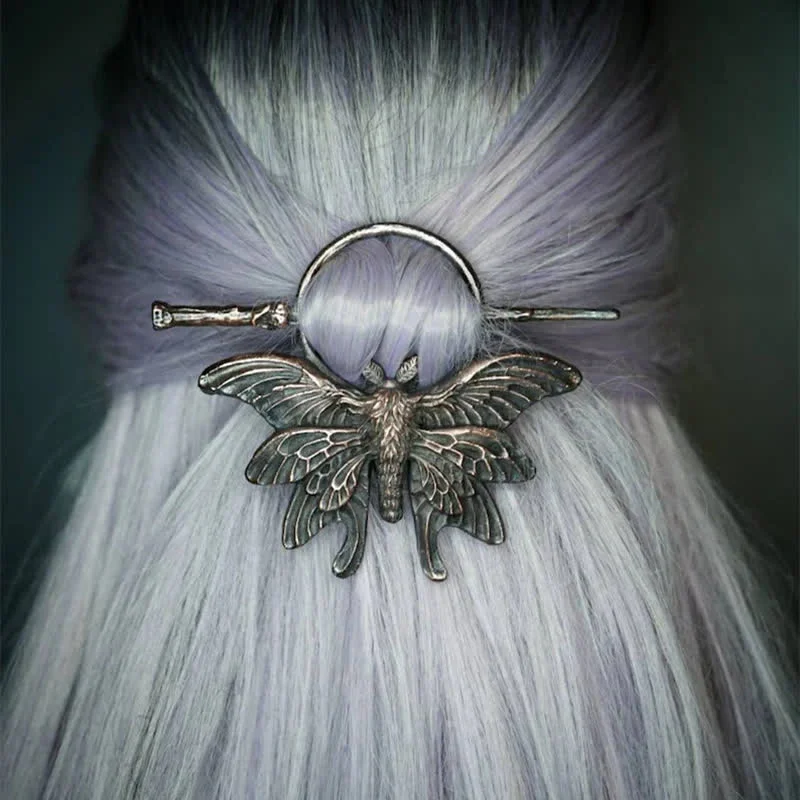 Delicate Vintage Coppery Moth Hairpin Crystaluck Copper Hairpin for hair styling, daily wear and gift giving
