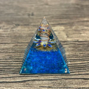 Crystaluck Lapis Lazuli Orgonite Pyramid White Crystal