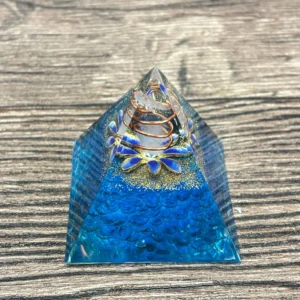 Crystaluck Lapis Lazuli Orgonite Pyramid White Crystal
