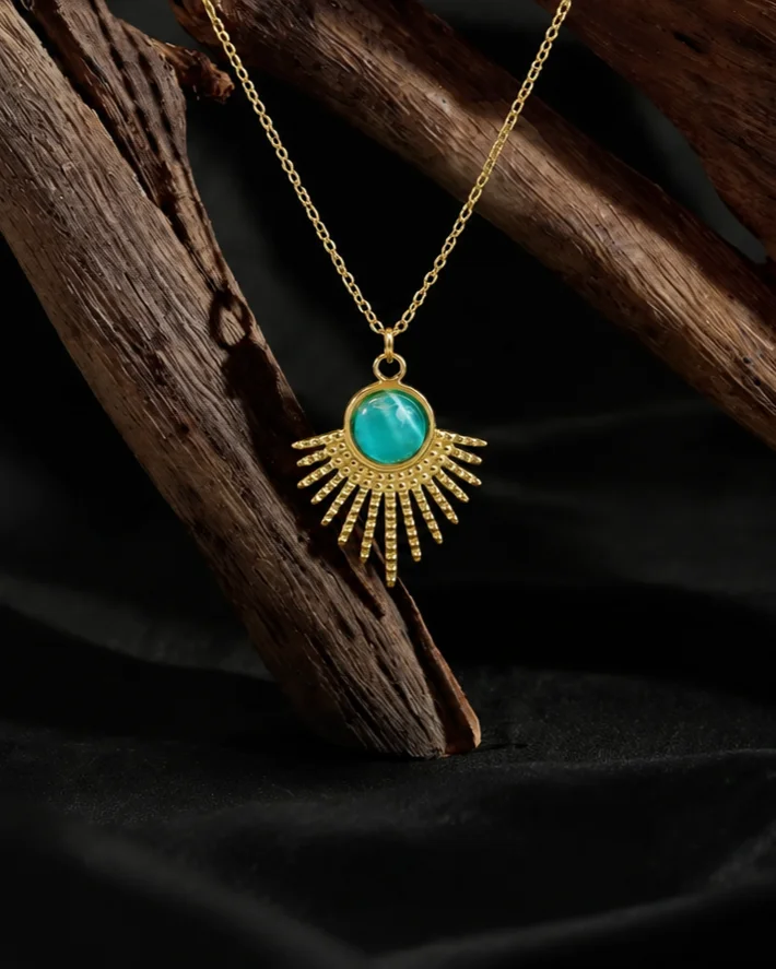 Crystaluck Crystaluck Teal Cat Eye Sunbur 5