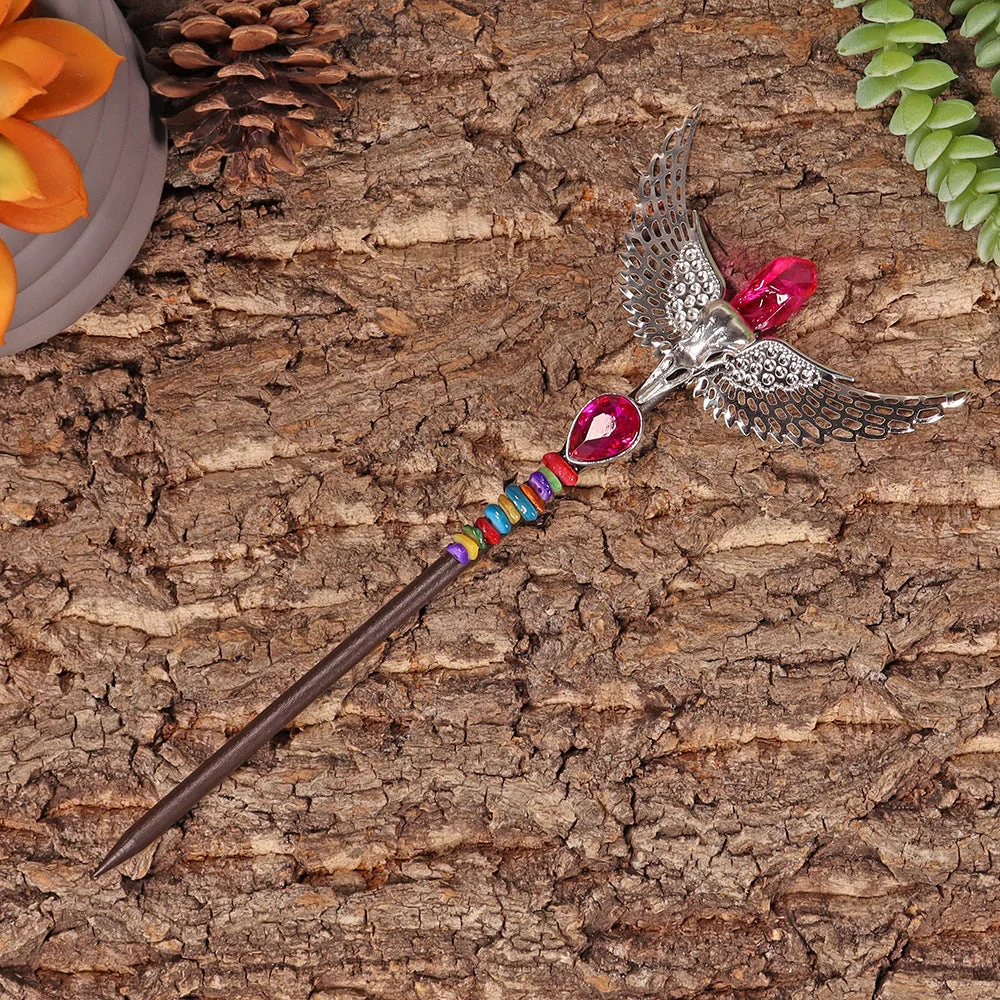 Crystaluck 18cm Fairy Wand Hairpin Halloween Crystal 02 Crystaluck 18cm Fairy Wand Hairpin Halloween Crystal Wands for hair styling, daily wear and gift giving