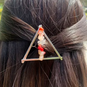 Crystaluck Crystal Triangle Gravel Geometric Hair Accessories Comb Hairpin for hair styling, daily wear and gift giving