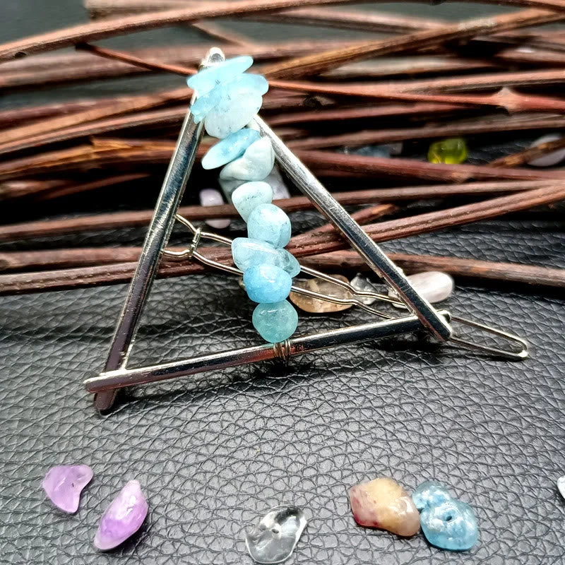 Crystaluck Crystal Triangle Gravel Geometric Hair Ac 04 Crystaluck Crystal Triangle Gravel Geometric Hair Accessories Comb Hairpin for hair styling, daily wear and gift giving