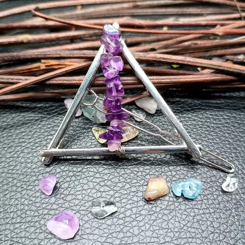 Crystaluck Crystal Triangle Gravel Geometric Hair Ac 10 Crystaluck Crystal Triangle Gravel Geometric Hair Accessories Comb Hairpin for hair styling, daily wear and gift giving