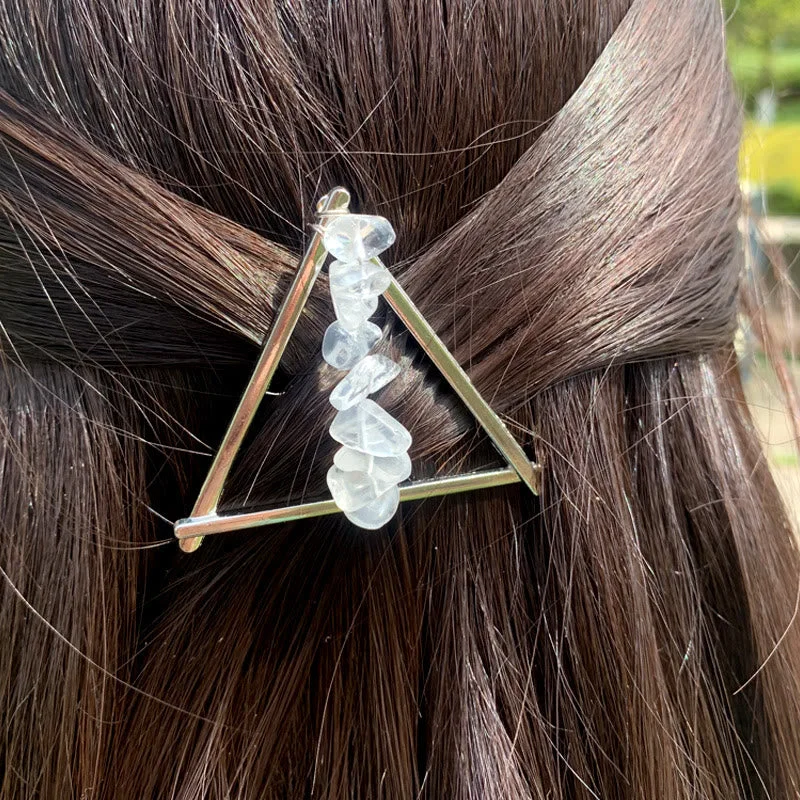 Crystaluck Crystal Triangle Gravel Geometric Hair Ac 13 Crystaluck Crystal Triangle Gravel Geometric Hair Accessories Comb Hairpin for hair styling, daily wear and gift giving