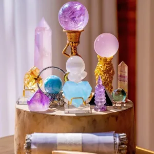 Crystaluck Customized Amethyst Energy Set Ornament Crystal Array for home decor, desk display and gift giving