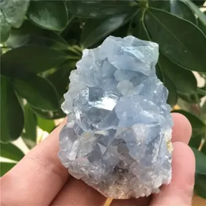 Crystaluck Irregular Natural Celestine Crystal Cluster Natural Stone for energy cleansing, meditation and room decor