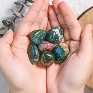 Crystaluck Polished Ruby Zoisite Gemstone Tumbled Stone Set for pocket carry, meditation and gift giving