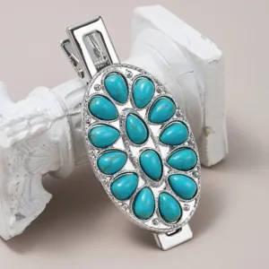 Crystaluck Retro Turquoise Hair Clip Hairpin for hair styling, daily wear and gift giving