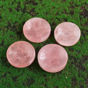 Crystaluck Rose Quartz Gemstone Crystal Bowl for meditation, energy healing and home decor