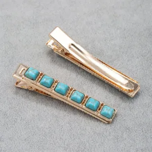 Crystaluck Vintage 4Pcs Turquoise Hair Pins Hairpin for hair styling, daily wear and gift giving
