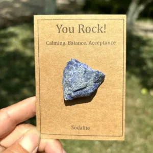 Crystaluck "You Rock" Card Natural Stone Gift Natural Stone for gifting, keepsake and handmade decor