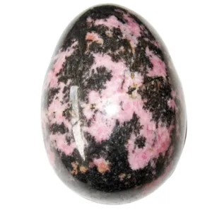 Crystaluck Easter Rhodonite Self-Love Crystal Egg for meditation, reiki and palm holding