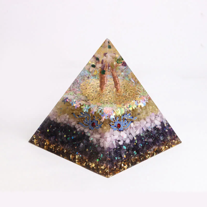 Orgone 273c25395ac7 Crystaluck 15cm Natural Crystal Orgone Pyramid for energy balancing, meditation and home decor