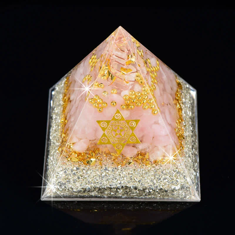 Orgone 404f87dfaef8 Crystaluck Meet Love-Rose Quartz Orgone Pyramid for energy balancing, meditation and home decor