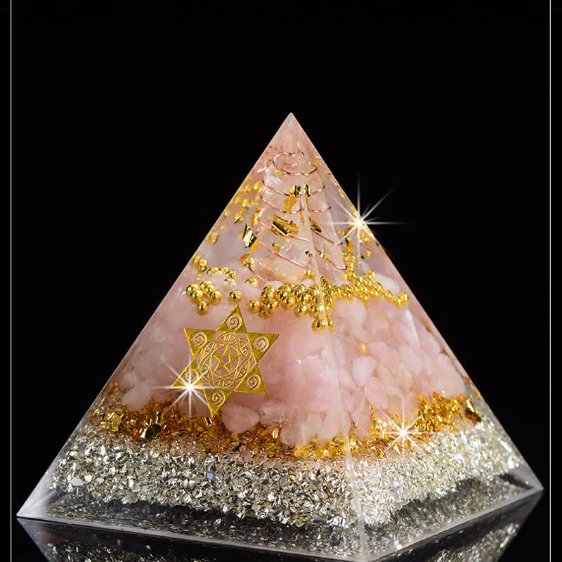 Orgone 47bd0f37d1d2 Crystaluck Meet Love-Rose Quartz Orgone Pyramid for energy balancing, meditation and home decor