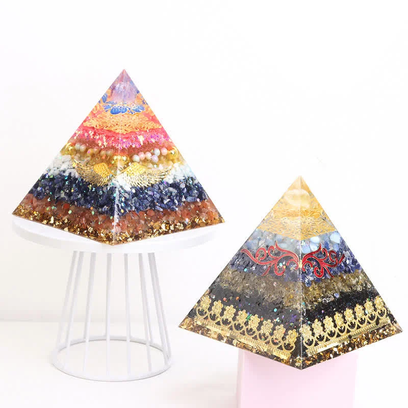 Orgone 6ff8bfd35e52 Crystaluck 15cm Natural Crystal Orgone Pyramid for energy balancing, meditation and home decor