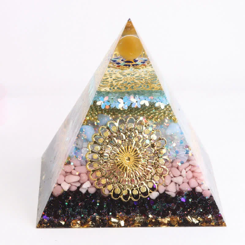 Orgone 8c2e1c101ec9 Crystaluck 15cm Natural Crystal Orgone Pyramid for energy balancing, meditation and home decor