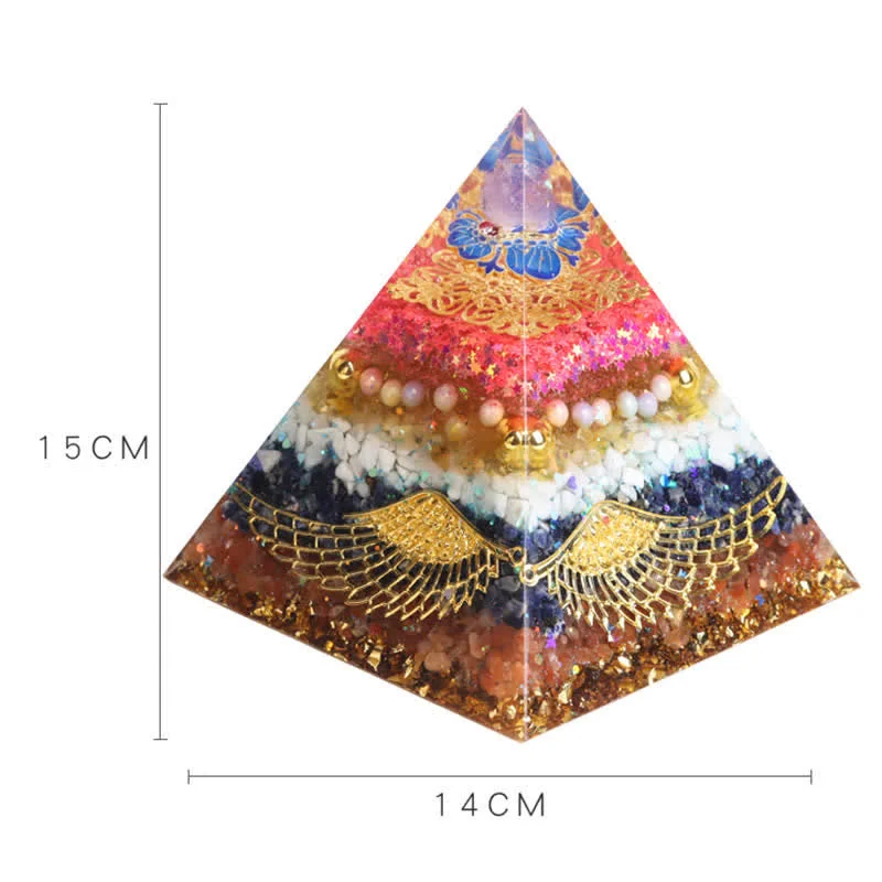 Orgone C58e0d9360c0 Crystaluck 15cm Natural Crystal Orgone Pyramid for energy balancing, meditation and home decor