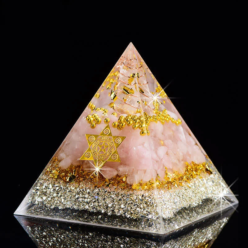 Orgone Dc0ffdb6a9b8 Crystaluck Meet Love-Rose Quartz Orgone Pyramid for energy balancing, meditation and home decor